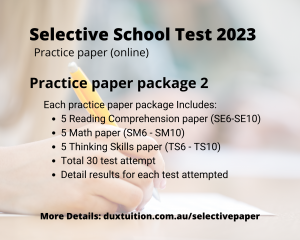 Selective test practice paper 2